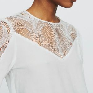 ✨ NWT Maje Leana Lace Inset Top ✨